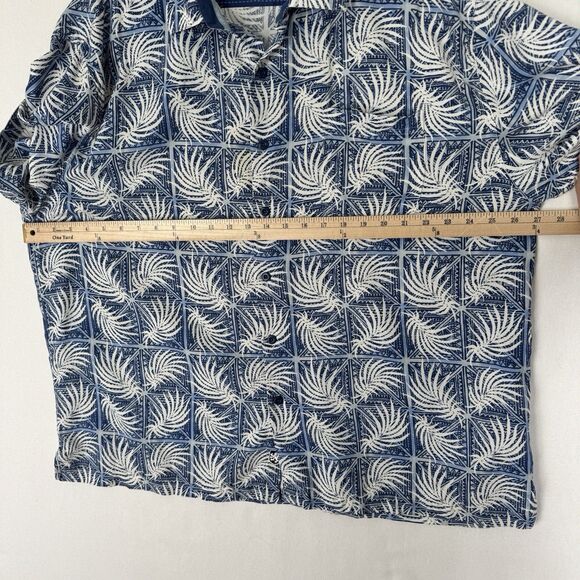 Nat Nast Shirt Mens XXL Blue Tropical Camp Shirt Silk Button Up Hawaiian Beachy - Picture 13 of 14